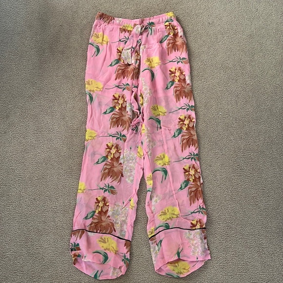 Ganni Marceau Georgette Floral Trousers Pink - Picture 3 of 5